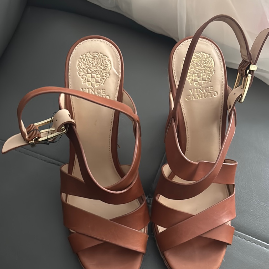Vince Camuto Tan Strappy Sandals